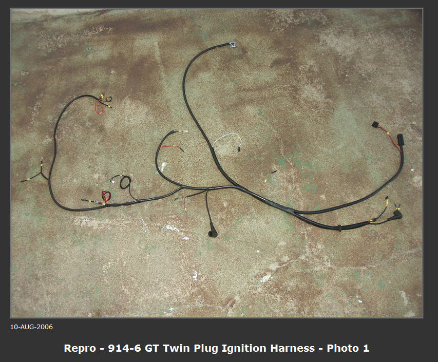 Name:  Repro - 914-6 GT Twin Plug Ignition Engine Wiring Harness.jpg
Views: 7111
Size:  131.3 KB