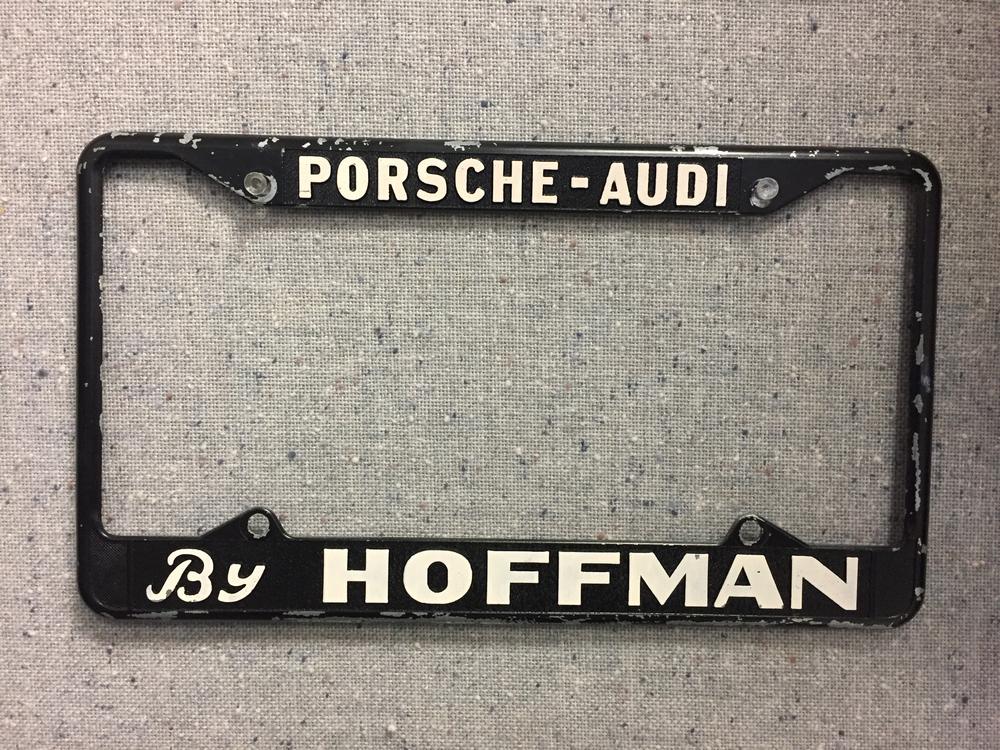 Vintage porsche license plate frame deals