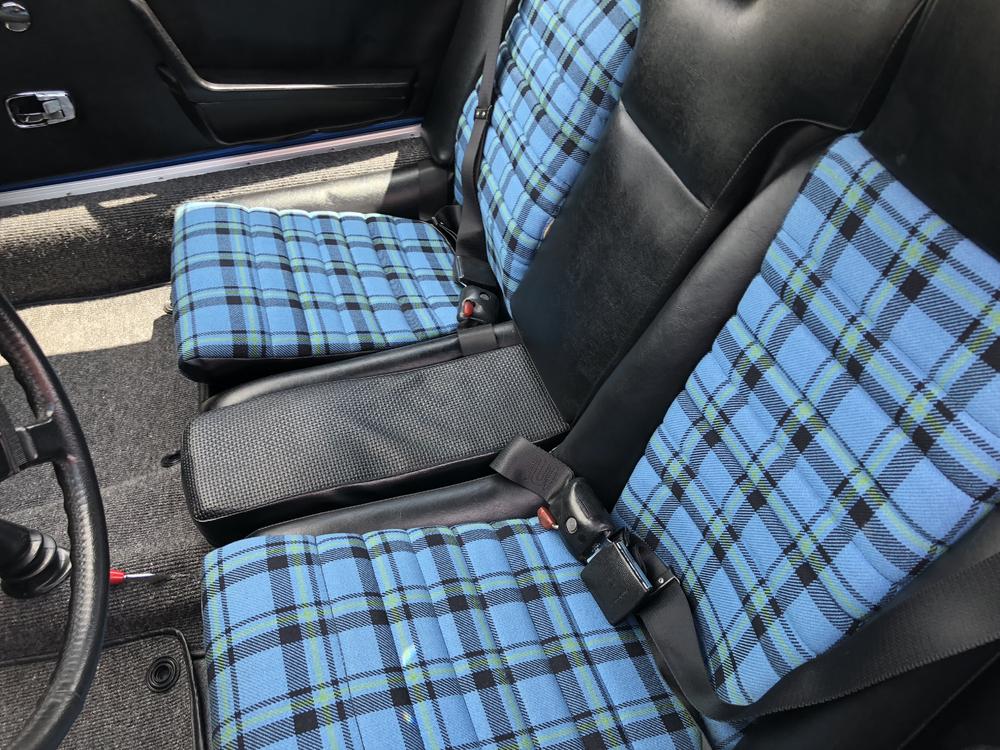 Blue Tartan Seat Fabric Page 2 - Porsche 914 Plaid Seat Covers