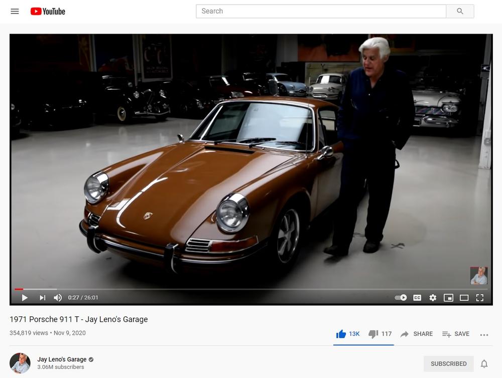 Name:  Jay Leno's Garage - 1971 Porsche 911T.jpg
Views: 1027
Size:  66.3 KB