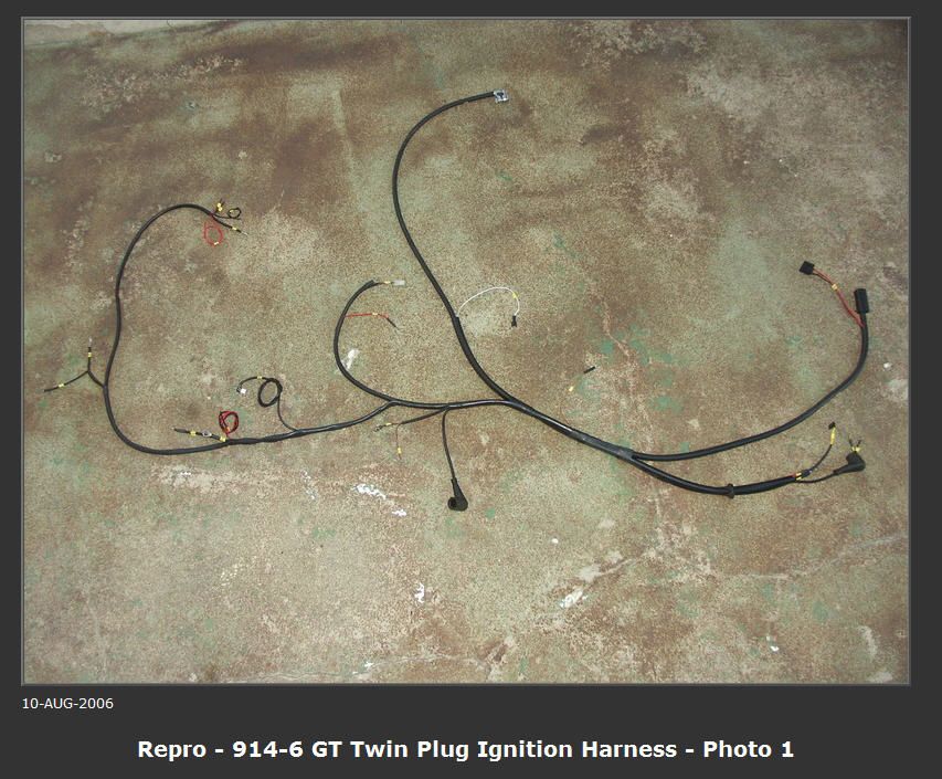 Name:  Repro - 914-6 GT Twin Plug Ignition Engine Wiring Harness.jpg
Views: 7083
Size:  131.3 KB